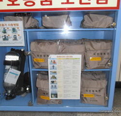 on the escape mask and self contained breathing apparatus.