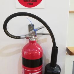 Do not com across carbon dioxide fire extinguishers for oil and electrical fires in US